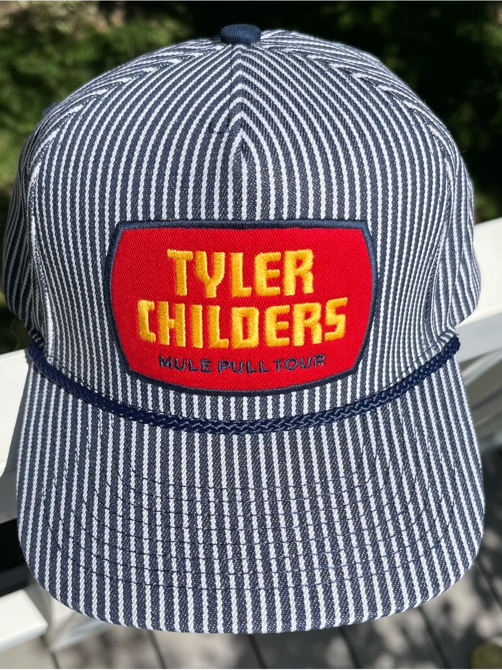 Tyler Childers Mule Pull Tour Railroad Stripe Hat NWT